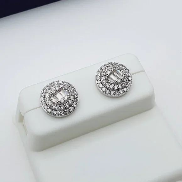 925 Sterling Silver Plated CZ Earrings, EVBRS573 - Picture 8 of 10